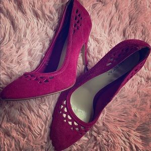 Hot pink pumps